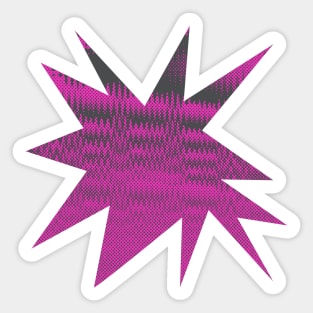 Funky Halftone Comic Burst Design Sticker